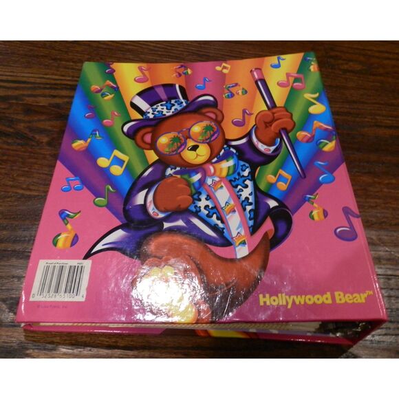 Vintage Lisa Frank My Sticker Collection Hollywood Bear 3 Ring Binder Pages READ - Picture 2 of 8